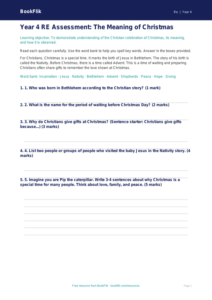 Free Christmas Assessment | Year 4 Supported | BookFlik