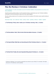 Free Christmas Writing Frame | Year 4 Supported | BookFlik