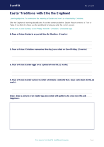 Free Easter Activity Sheet | Year 4 Supported | BookFlik