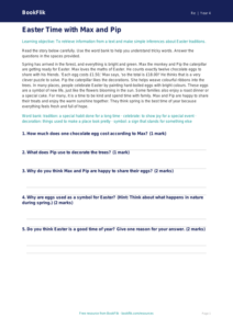 Free Easter Comprehension | Year 4 Supported | BookFlik
