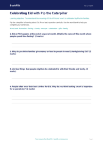 Free Eid Worksheet | Year 4 Supported | BookFlik