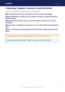 Free Festivals Poster | EYFS Core Resource | BookFlik