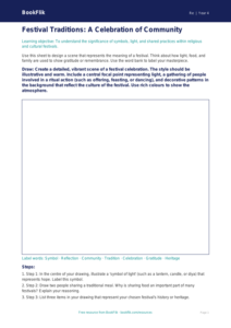 Free Festivals Drawing Sheet | Year 4 Greater Depth | BookFlik