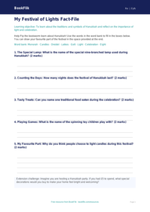 Free Hanukkah Template | EYFS Core | BookFlik