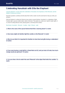 Free Hanukkah Worksheet | EYFS Core | BookFlik