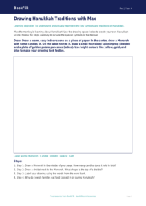 Free Hanukkah Drawing Sheet | Year 4 Supported | BookFlik