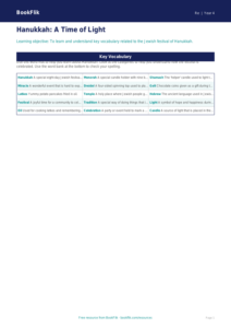 Free Hanukkah Word Mat | Year 4 Supported | BookFlik