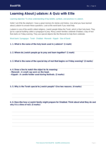 Free Judaism Assessment | Year 4 Supported | BookFlik