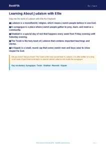 Free Judaism Poster | Year 4 Supported | BookFlik