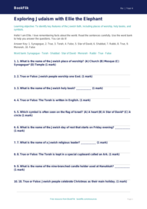 Free Judaism Quiz | Year 4 Supported | BookFlik
