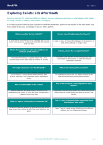 Free Life After Death Flashcards | Year 5 Core | BookFlik