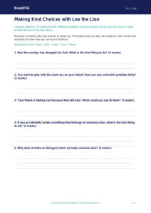 Free Moral Questions Worksheet | EYFS Core | BookFlik