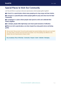 Free Places Of Worship Poster | EYFS Core | BookFlik