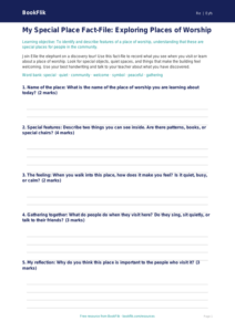 Free Places Of Worship Template | EYFS Core | BookFlik