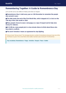 Free Remembrance Day Poster | Year 4 Supported | BookFlik