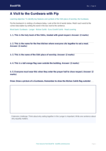 Free Sikhism Activity Sheet | Year 4 Supported | BookFlik