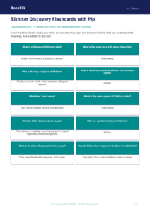 Free Sikhism Flashcards | Year 4 Supported | BookFlik