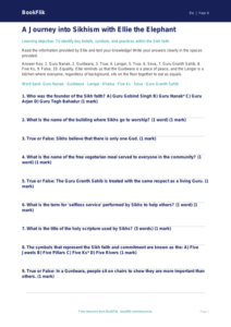 Free Sikhism Quiz | Year 4 Greater Depth | BookFlik