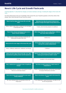 Free Animals Including Humans Flashcards | Year 5 Core | BookFlik