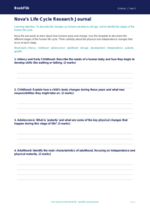 Free Animals Including Humans Template | Year 5 Core | BookFlik