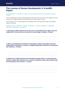 Free Animals Including Humans Writing Frame | Year 5 Core | BookFlik