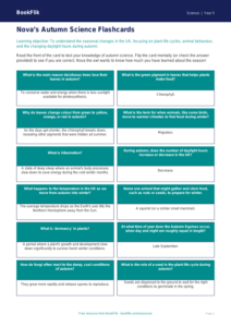 Free Autumn Science Flashcards | Year 5 Core | BookFlik