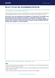 Free Electricity Drawing Sheet | Year 5 Core | BookFlik