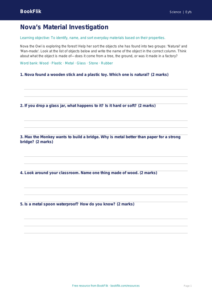 Free Everyday Materials Activity Sheet | EYFS Core | BookFlik