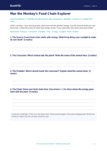 Free Food Chains Template | Year 4 Supported | BookFlik