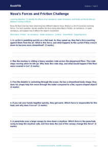 Free Forces Activity Sheet | Year 5 Science | BookFlik