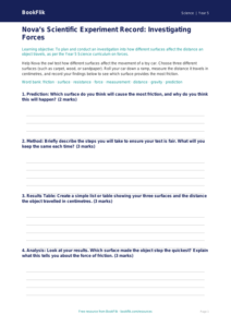 Free Forces Worksheet | Year 5 Science Template | BookFlik