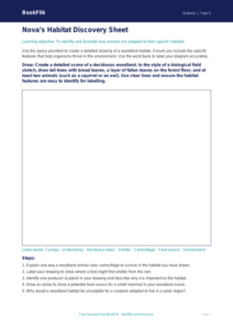 Free Habitats Drawing Sheet | Year 5 Core | BookFlik