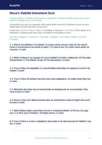 Free Habitats Quiz | Year 5 Core | BookFlik