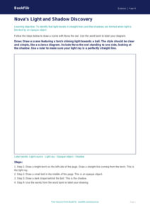 Free Light Drawing Sheet | Year 4 Supported | BookFlik