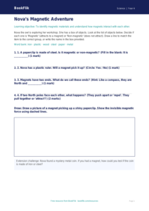 Free Magnets Activity Sheet | Year 4 Supported | BookFlik