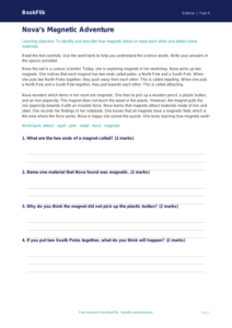 Free Magnets Comprehension | Year 4 Supported | BookFlik
