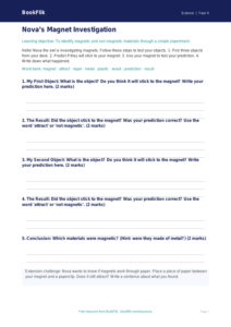 Free Magnets Worksheet | Year 4 Science Resources | BookFlik