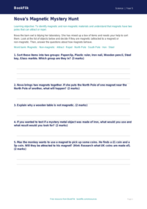 Free Magnets Activity Sheet | Year 5 Core | BookFlik
