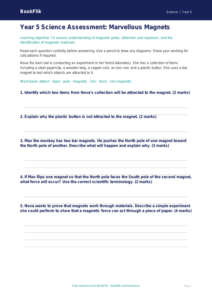 Free Magnets Assessment | Year 5 Core | BookFlik