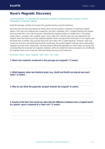 Free Magnets Comprehension | Year 5 Core | BookFlik
