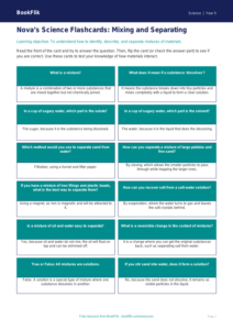 Free Mixtures Flashcards | Year 5 Core | BookFlik