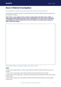 Free Properties Of Materials Drawing Sheet | Year 4 Supported | BookFlik