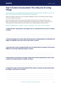 Free Reproduction Assessment | Year 5 Core | BookFlik