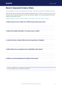 Free Seasonal Changes Worksheet for EYFS | BookFlik