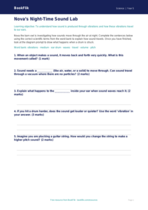 Free Sound Activity Sheet | Year 5 Core | BookFlik