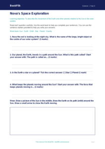 Free Space Worksheet | Year 4 Supported | BookFlik