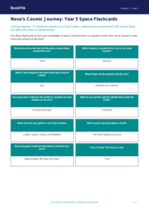 Free Space Flashcards | Year 5 Core | BookFlik