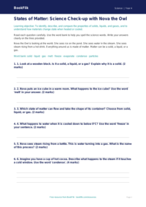 Free States Of Matter Assessment | Year 4 Supported | BookFlik