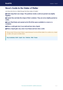 Free States Of Matter Poster | Year 4 Supported | BookFlik