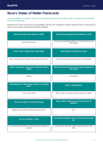 Free States Of Matter Flashcards | Year 5 Core | BookFlik